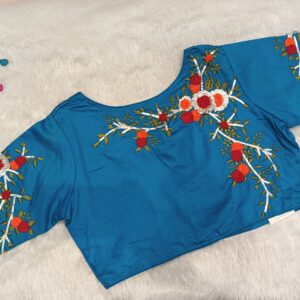 Cotton Silk Thread Work designer Blouse